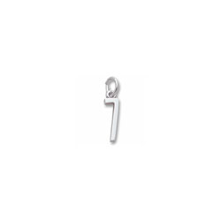 Rembrandt Sterling Silver Tiny Number 7 Charm – Add to a bracelet or necklace /