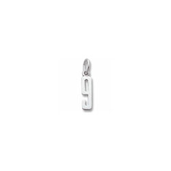 Rembrandt Sterling Silver Tiny Number 9 Charm – Add to a bracelet or necklace /