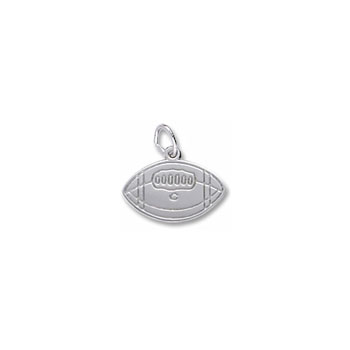 Rembrandt Sterling Silver College Football Charm – Engravable on back - Add to a bracelet or necklace