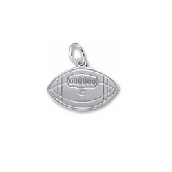Rembrandt Sterling Silver College Football Charm – Engravable on back - Add to a bracelet or necklace/