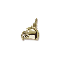 Rembrandt 10K Yellow Gold Football Helmet Charm – Add to a bracelet or necklace/