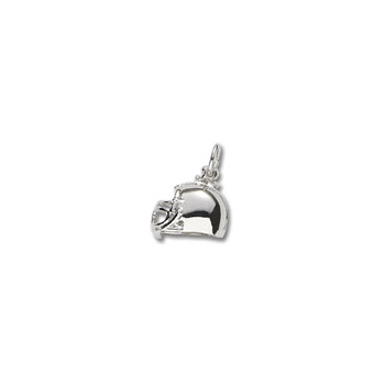 Rembrandt 14K White Gold Football Helmet Charm – Add to a bracelet or necklace