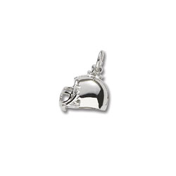 Rembrandt 14K White Gold Football Helmet Charm – Add to a bracelet or necklace/