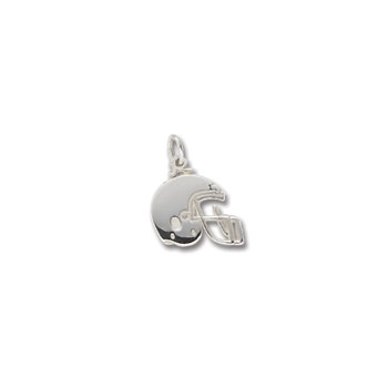 Rembrandt Sterling Silver Football Helmet Charm – Add to a bracelet or necklace
