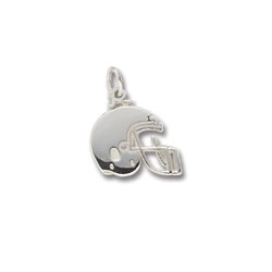 Rembrandt Sterling Silver Football Helmet Charm – Add to a bracelet or necklace/