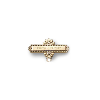 Add Your Own Charm - Custom Christening / Baptism Pin - 14K Yellow Gold