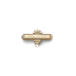 Add Your Own Charm - Custom Christening / Baptism Pin - 14K Yellow Gold/