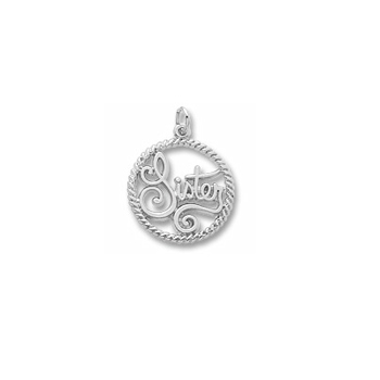 Rembrandt Sterling Silver Sister Charm – Add to a bracelet or necklace