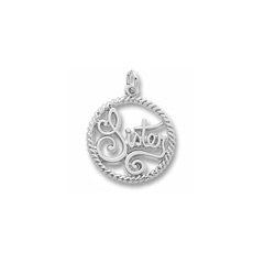 Rembrandt Sterling Silver Sister Charm – Add to a bracelet or necklace/