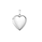 Beautiful Keepsakes - Girls 14K White Gold 19mm Polished Heart Photo Locket - Engravable on front and back - 18