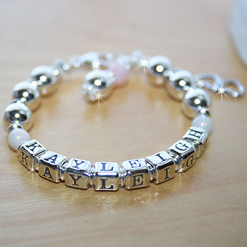 Kayleigh Ann - Baby / Children's Custom Name Bracelet - Sterling Silver
