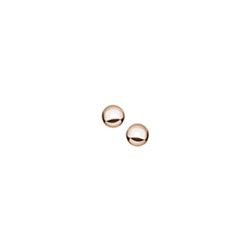 4mm Rose Gold Ball Earrings for Girls - 14K Rose Gold Screw Back Earrings for Baby, Toddler, Child - BEST SELLER/