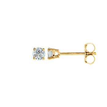 Baby / Little Girl Diamond Stud Earrings - 1/4 CT TW - 14K Yellow Gold