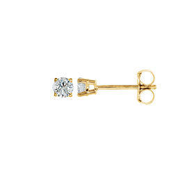 Baby / Little Girl Diamond Stud Earrings - 1/4 CT TW - 14K Yellow Gold/