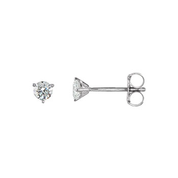 Baby / Little Girl Diamond Stud Earrings - 1/4 CT TW - 18K White Gold