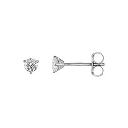 Baby / Little Girl Diamond Stud Earrings - 1/4 CT TW - 18K White Gold/