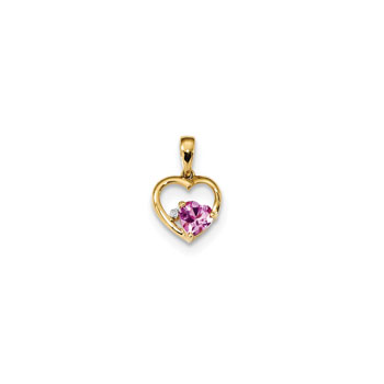 Beautiful Heart Necklace for Little Girl - 14K Gold