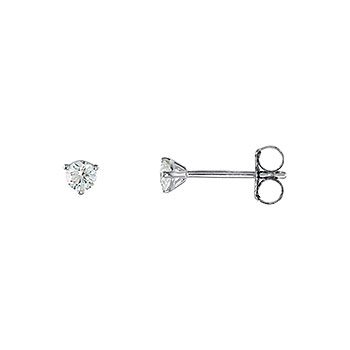 Baby / Little Girl Diamond Stud Earrings - 1/5 CT TW - 18K White Gold
