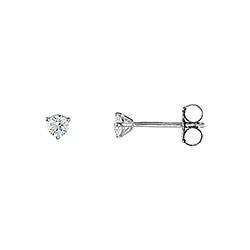Baby / Little Girl Diamond Stud Earrings - 1/5 CT TW - 18K White Gold/