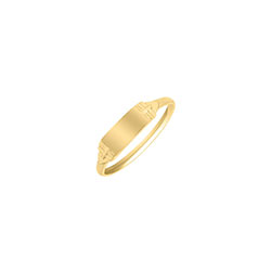Personalized Signet Ring - Girls and Boys Gold Ring/