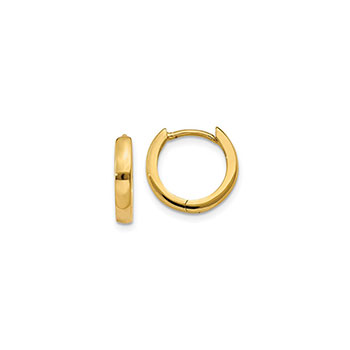 Classic Gold Huggie Hoop Earrings for Babies - 14K Yellow Gold
