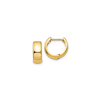 Classic Gold Huggie Hoop Earrings for Babies - 14K Yellow Gold