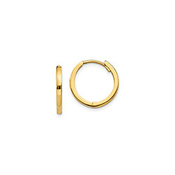 Classic Gold Huggie Hoop Earrings for Toddlers - 14K Yellow Gold - BEST SELLER/