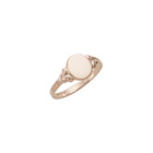 Because I Love You - Oval 14K Yellow Gold Girls Engravable Signet Ring - Size 5 Child Ring - BEST SELLER