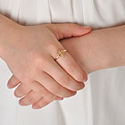 In Faith and Love - 14K Yellow Gold Girls Cross Ring - Size 4 Child Ring - BEST SELLER