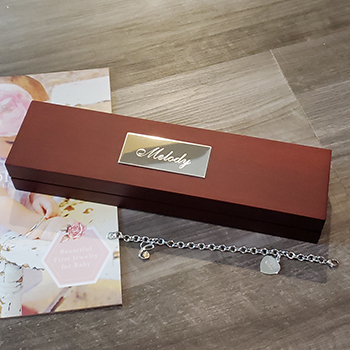 Melody Alaiya - Mahogany Solid Wood Bracelet Box - Engravable - BEST SELLER