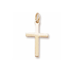 Rembrandt 14K Yellow Gold Cross Charm – Add to a bracelet or necklace/