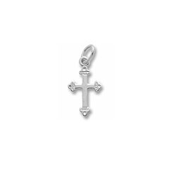 Rembrandt Sterling Silver Fancy Tiny Cross Charm – Add to a bracelet or necklace/