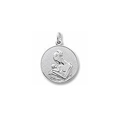 Mother Holding Baby Disc Charm/