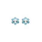 Genuine Blue Topaz Adorable Flower Girls Earrings - March Birthstone