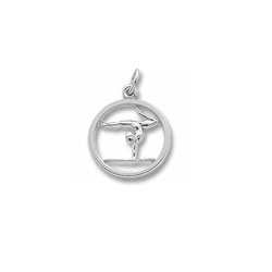 Rembrandt Sterling Silver Gymnast Charm – Add to a bracelet or necklace/
