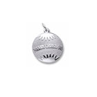 Rembrandt Sterling Silver Christmas Ornament Charm – Engravable on back - Add to a bracelet or necklace