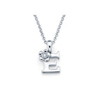 Children's Initial Necklace - Letter E - Sterling Silver