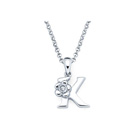 Children's Initial Necklace - Letter K - Sterling Silver