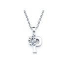 Children's Initial Necklace - Letter P - Sterling Silver