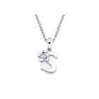Children's Initial Necklace - Letter S - Sterling Silver