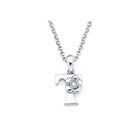 Children's Initial Necklace - Letter T - Sterling Silver