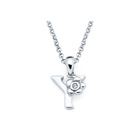 Children's Initial Necklace - Letter Y - Sterling Silver
