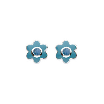 Turquoise Adorable Flower Girls Earrings - December Birthstone