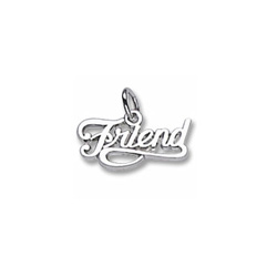Rembrandt Sterling Silver Friend Charm – Add to a bracelet or necklace/