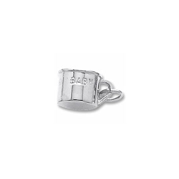 Rembrandt Sterling Silver Baby Cup Charm – Add to a bracelet or necklace