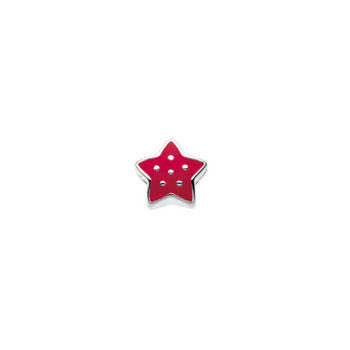 Shooting Star Charm Bead - High-Polished Sterling Silver Rhodium - Add to a bracelet or necklace