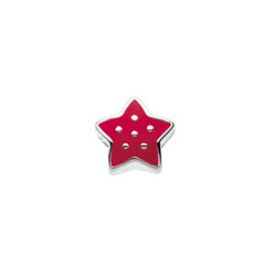 Shooting Star Charm Bead - High-Polished Sterling Silver Rhodium - Add to a bracelet or necklace/