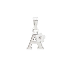 Initial Necklace for Little Girl - Letter A - Sterling Silver/