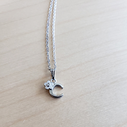 Initial Necklace for Little Girl - Letter C - Sterling Silver/
