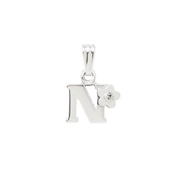 Initial Necklace for Little Girl - Letter N - Sterling Silver/